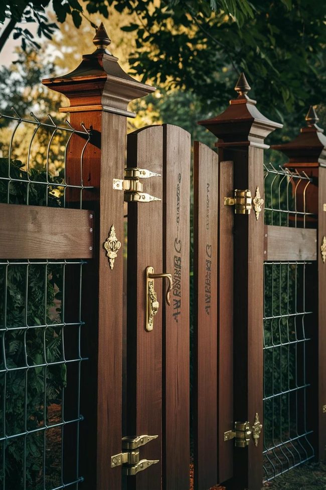 Copper Post Caps And Custom Hinges