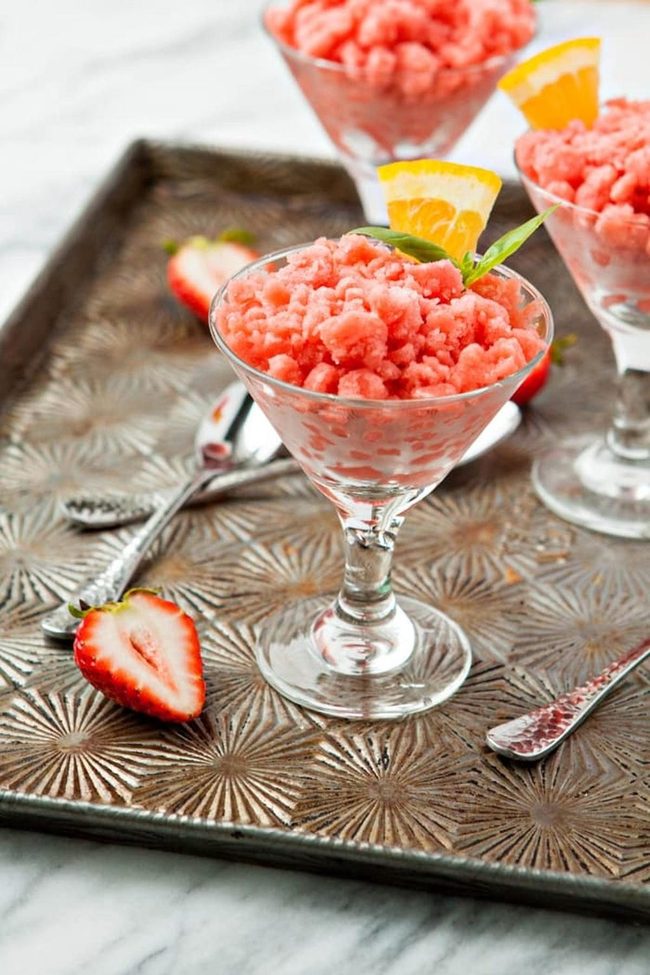 Pink Strawberry Parfaits, Glass Elegance