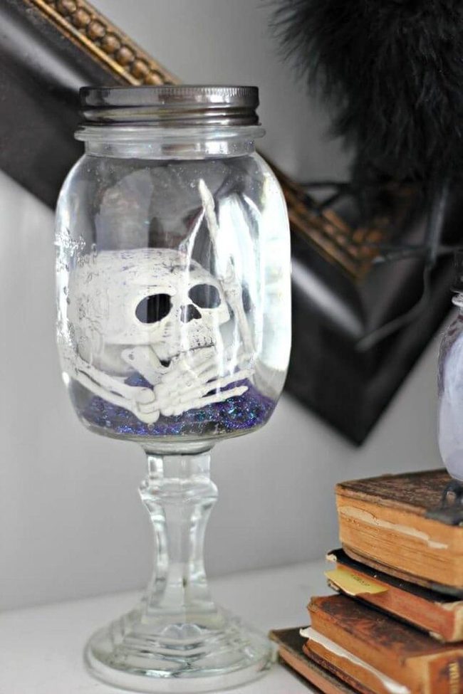 Glowing Skeleton Mason Jars