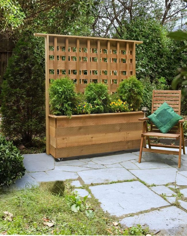 Vertical Vine Planter With Flowers