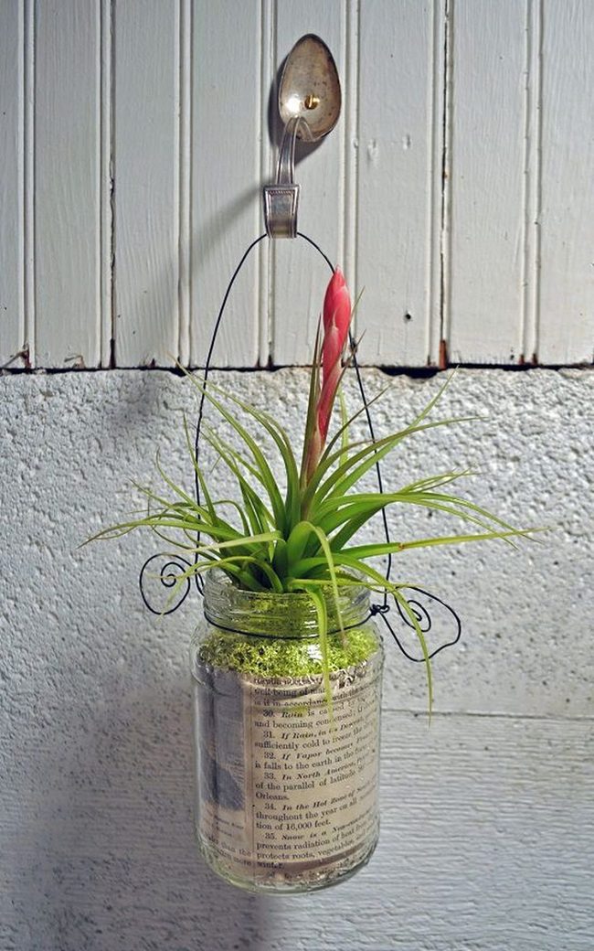 Hanging Glass Jars With Spoons