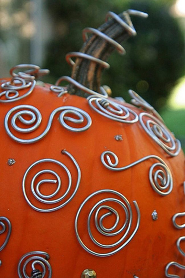 Silver Spiral Pumpkins
