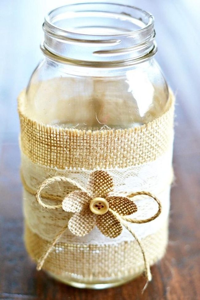 Jute Rope Mason Jar