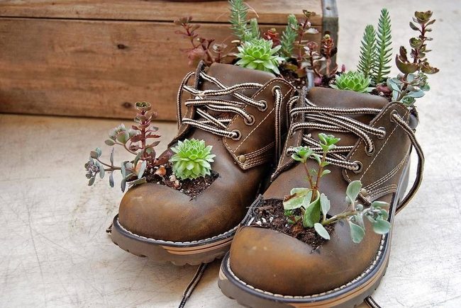 Vintage Wheel Succulent Planter