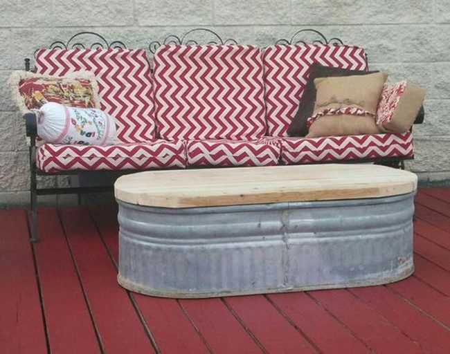 Metal Trough Coffee Table