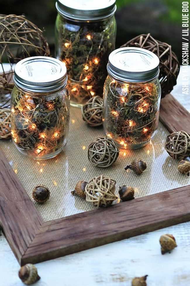Glowing Moss Glass Jars