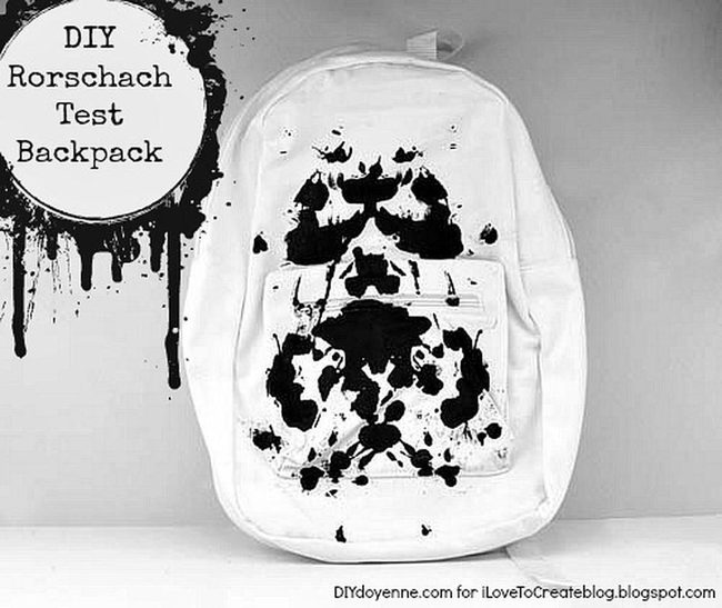 Black Inkblot Canvas Backpack