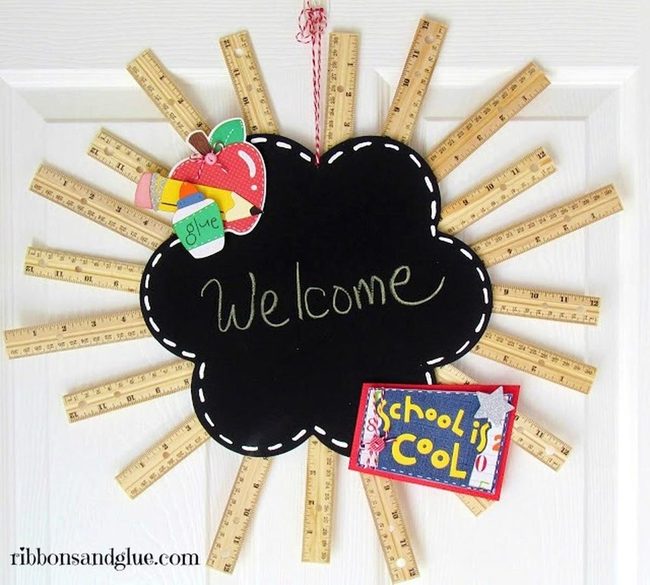 Flower Chalkboard Wooden Rulers