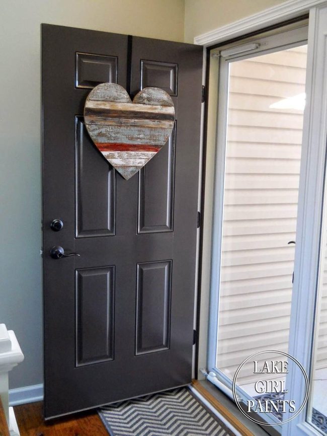 Reclaimed Wood Heart Door