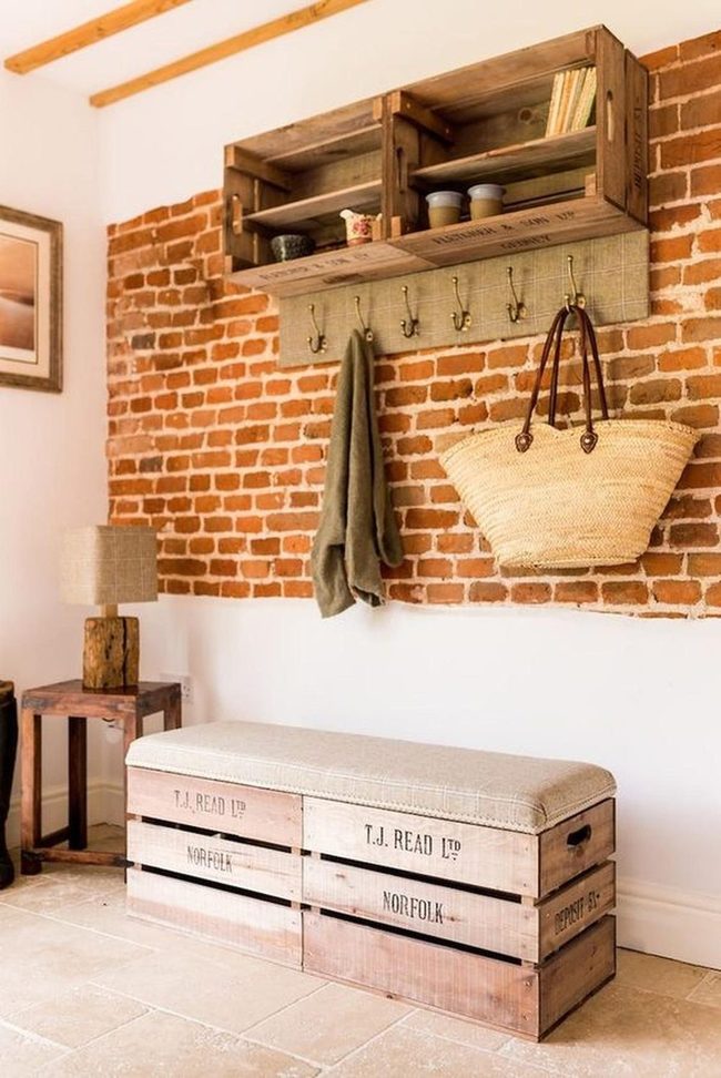 Exposed Brick Entry Storage