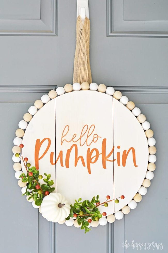 Oversized Pumpkin Door Statement