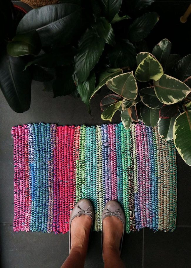 Denim Scraps Rainbow Floor