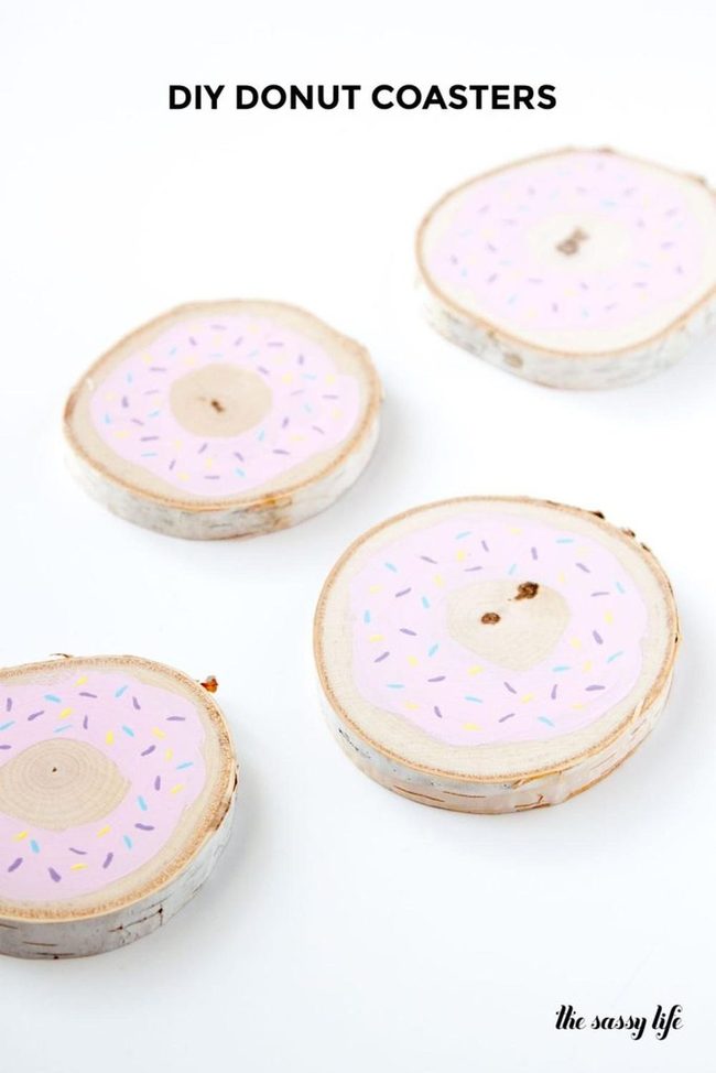 Pink Frosted Sprinkle Coasters