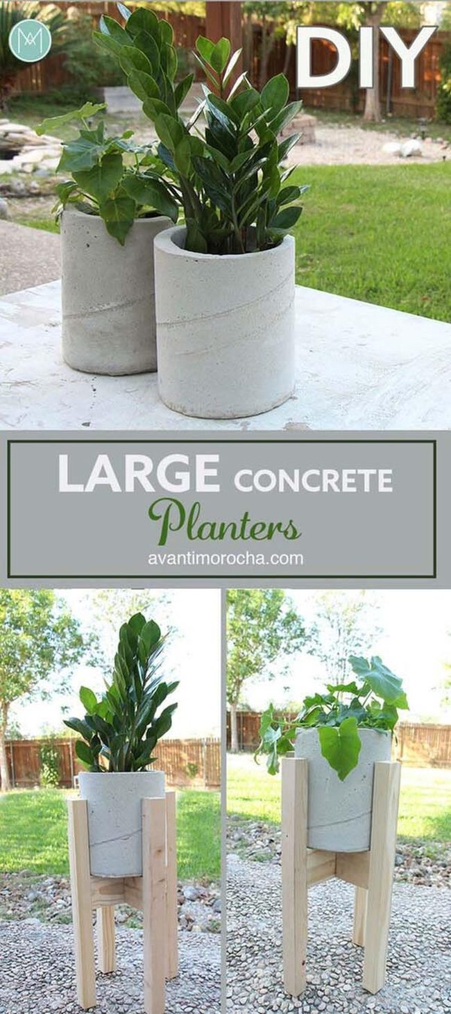 Concrete Planters Diy Geometric