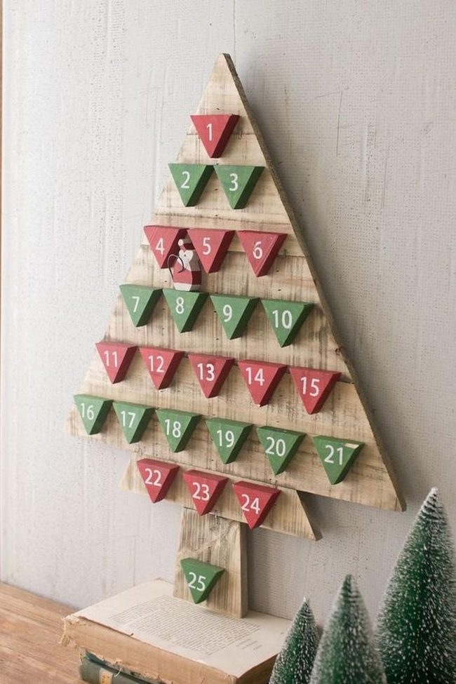 Wooden Tree Advent Calendar