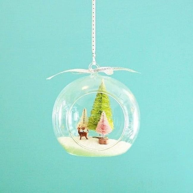 Glass Christmas Hanging Terrariums