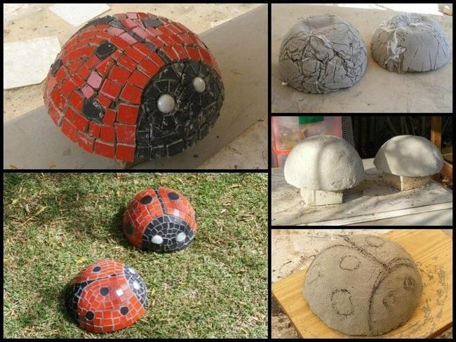 Mosaic Ladybugs In Red
