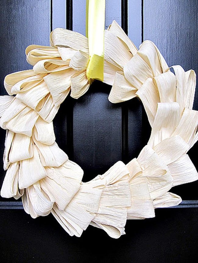 Cream Paper Petals Yellow Ribbon