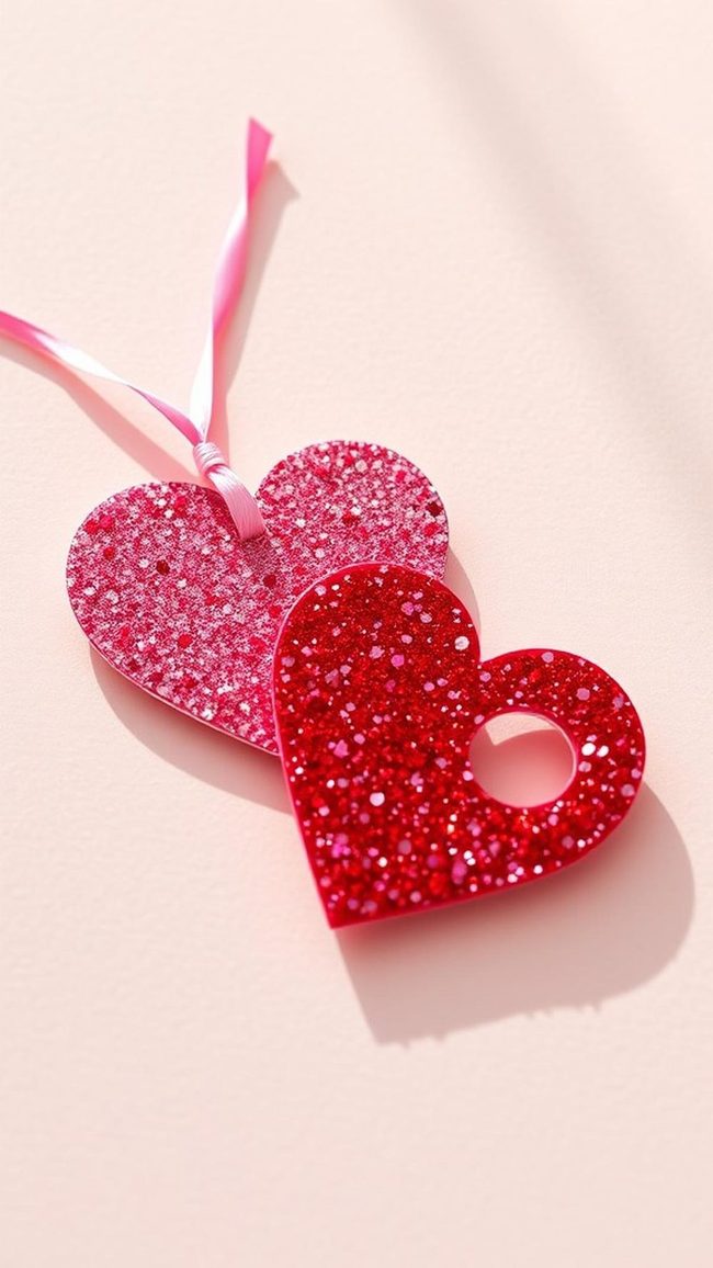 Sparkle Heart Bookmarks