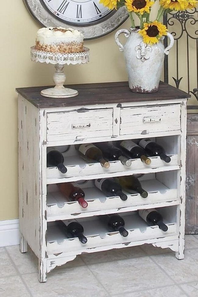 White Wire Rack With Wood Top