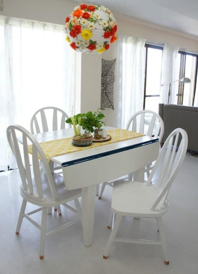 Colorful Paper Lantern With Flowers