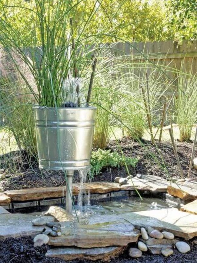 Silver Bucket Green Overflow