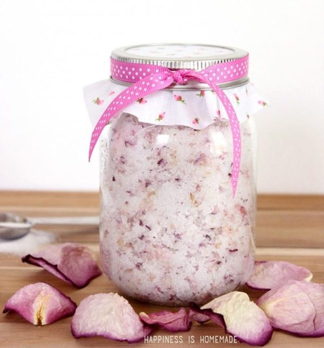 Dried Petals In Crystalline Salt