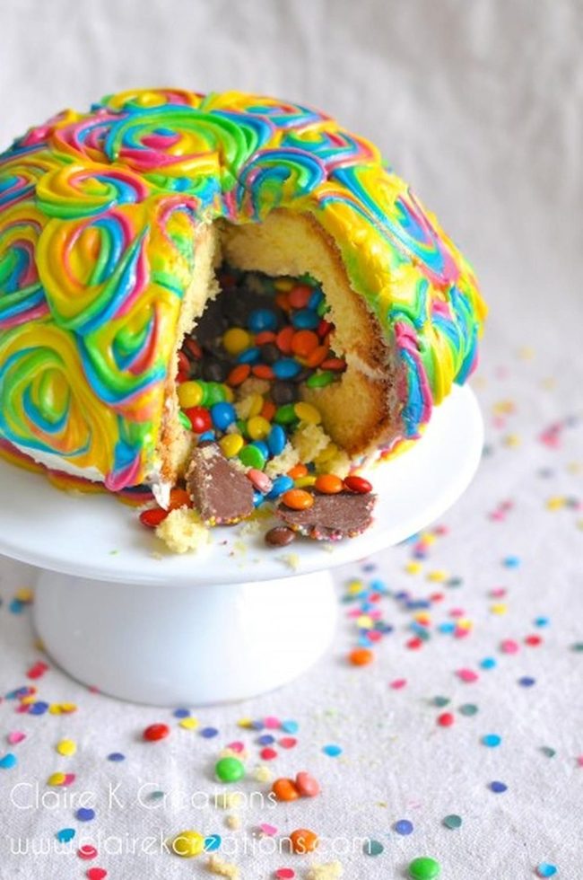Multicolor Frosted Celebration Cake