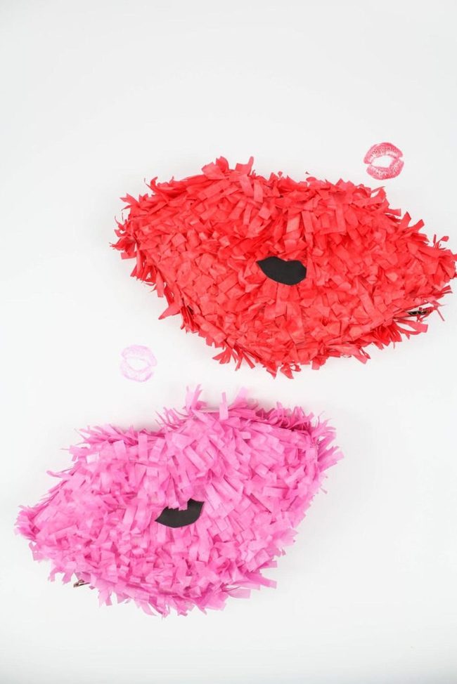 Crimson Shredded Paper Lips