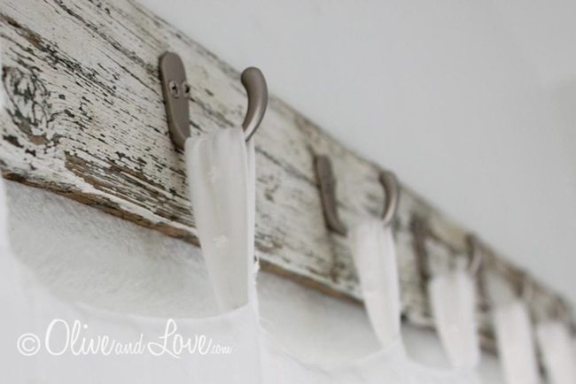 Weathered White Wood And Linen