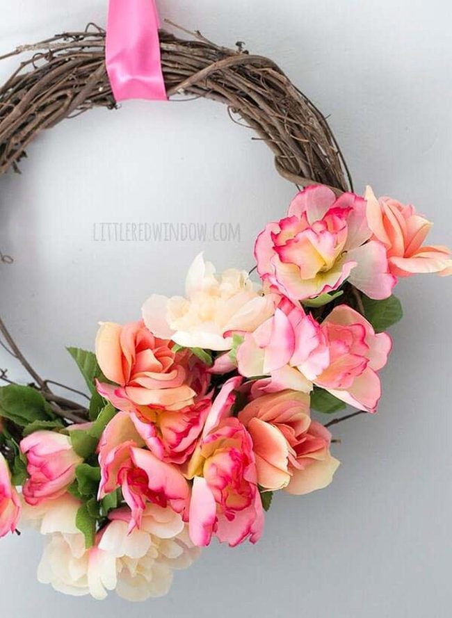 Colorful Dollar Blooms Wreath