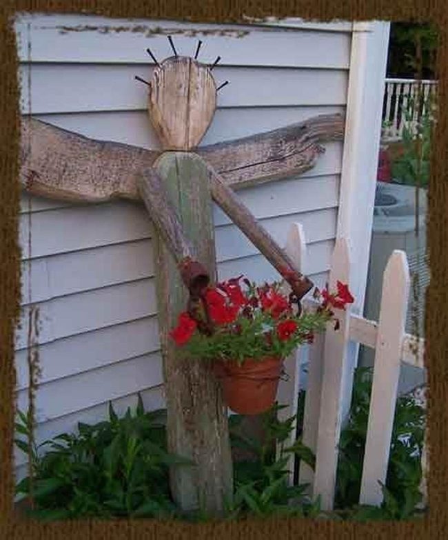 Reclaimed Wood Flower Holder