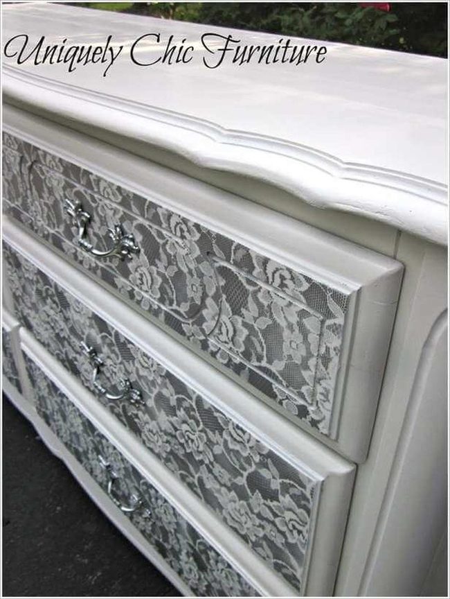 Stenciled Florals On Vintage Wood
