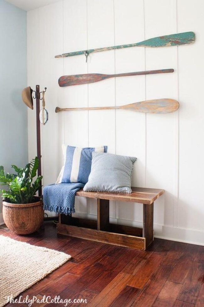 Coastal Blue Wooden Paddles