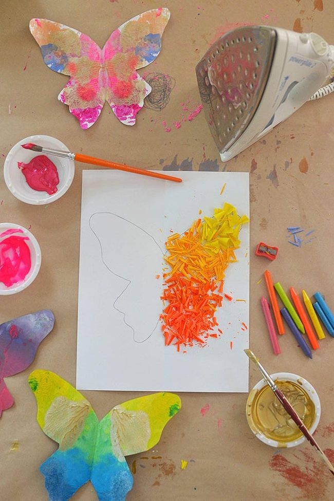 Melted Crayon Butterfly Shimmer