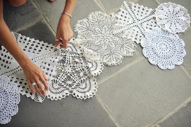 White Lace On Gray Stone