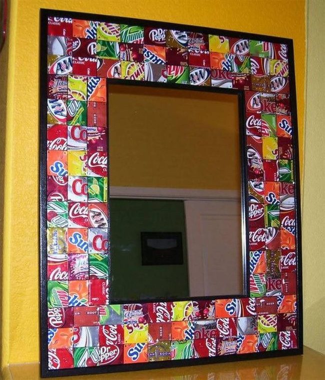 Colorful Soda Can Mirror