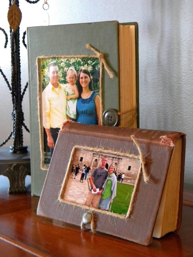 Vintage Books Into Memory Frames