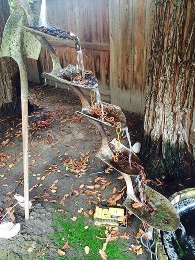 Cascading Shovel Water Feature