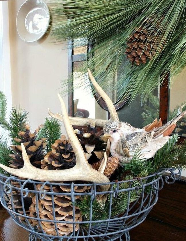 Pine Antler Woodland Basket