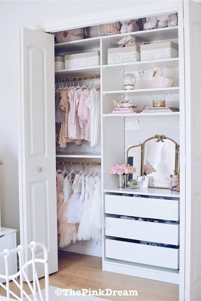 Gold Rods Transform Child'S Closet