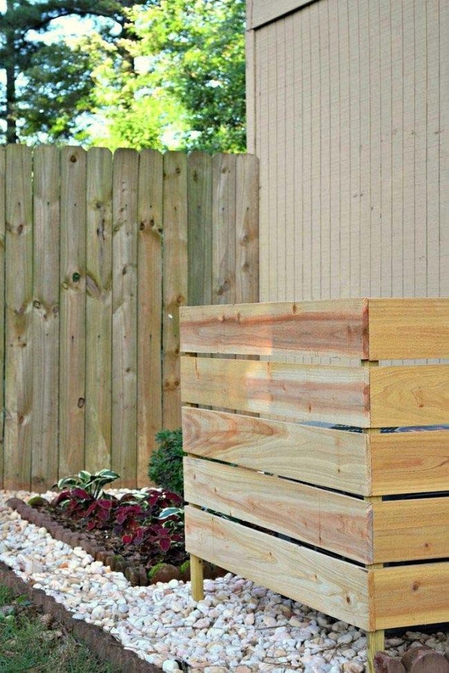 Pallet Wood Ac Screen