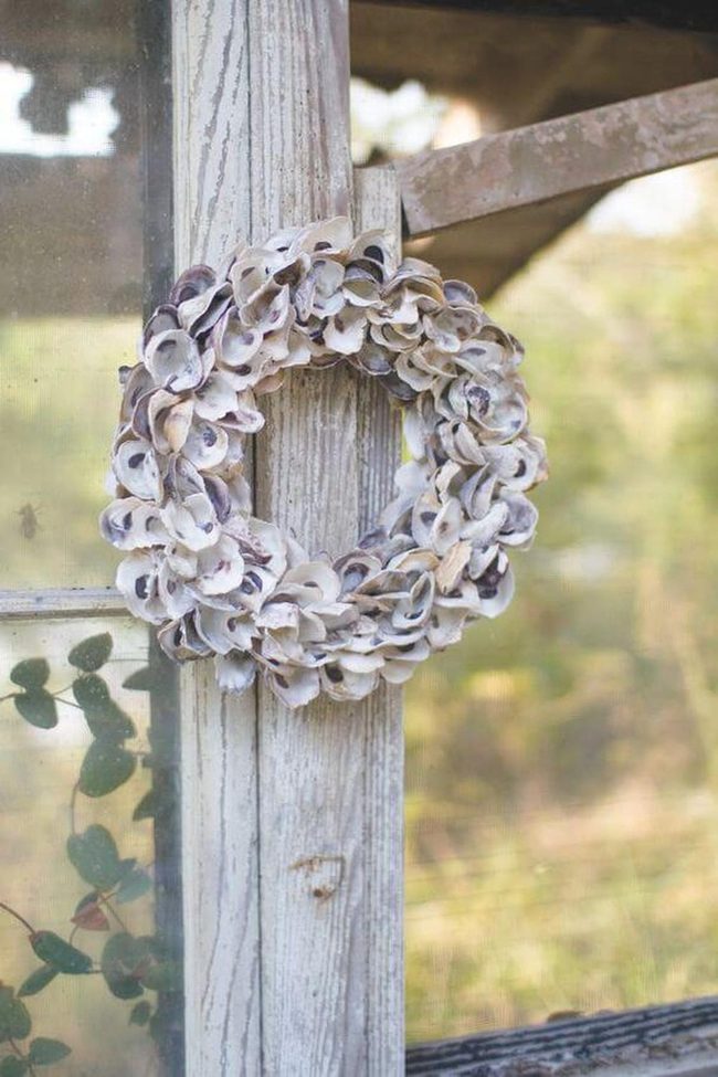 Recycled Oyster Shell Wreath