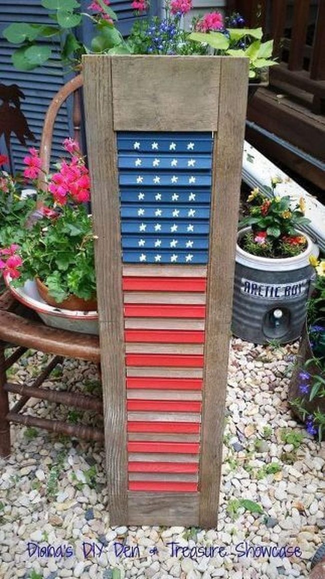 Blue Slatted Star Panel