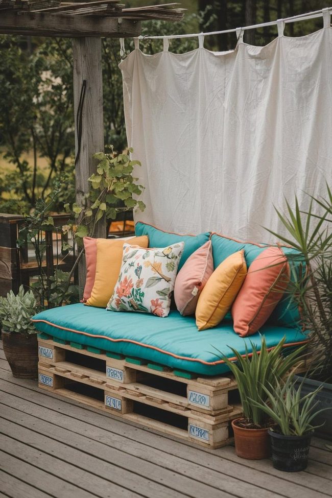 Stacked Pallet Lounging Platform