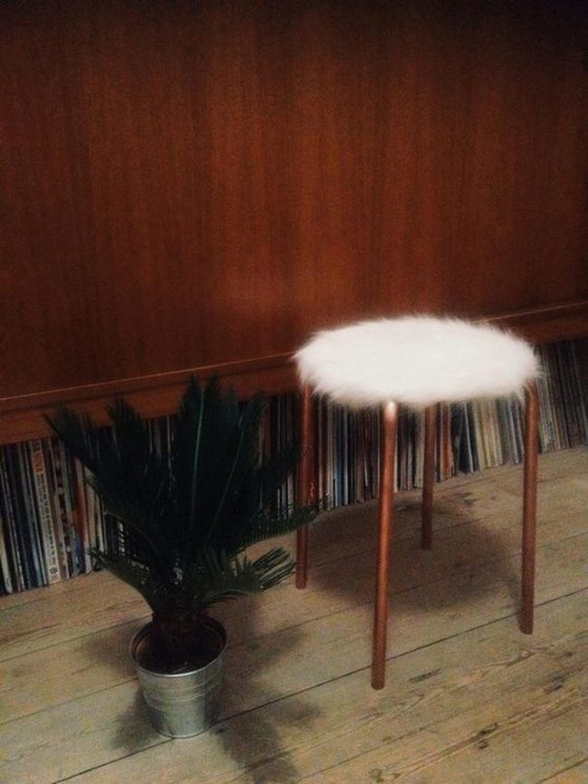Copper Stools, Wooden Warmth