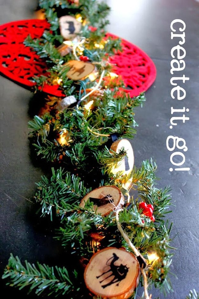 Natural Wood Chip Ornaments