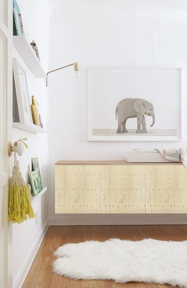White Room With Elephant Art
