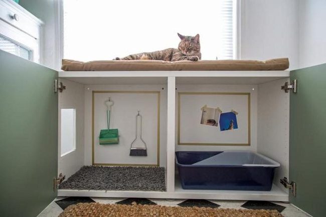 Green Cat Cabinet Dual-Purpose