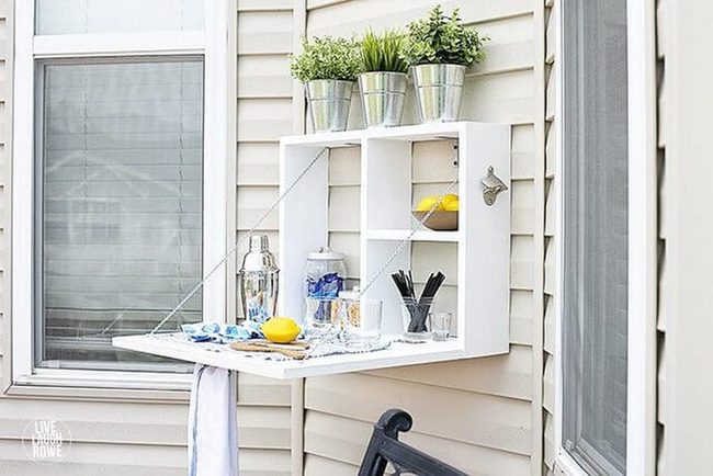 Patio Serving Station Shelves